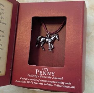 American Girl Penny Horse Charm Necklace